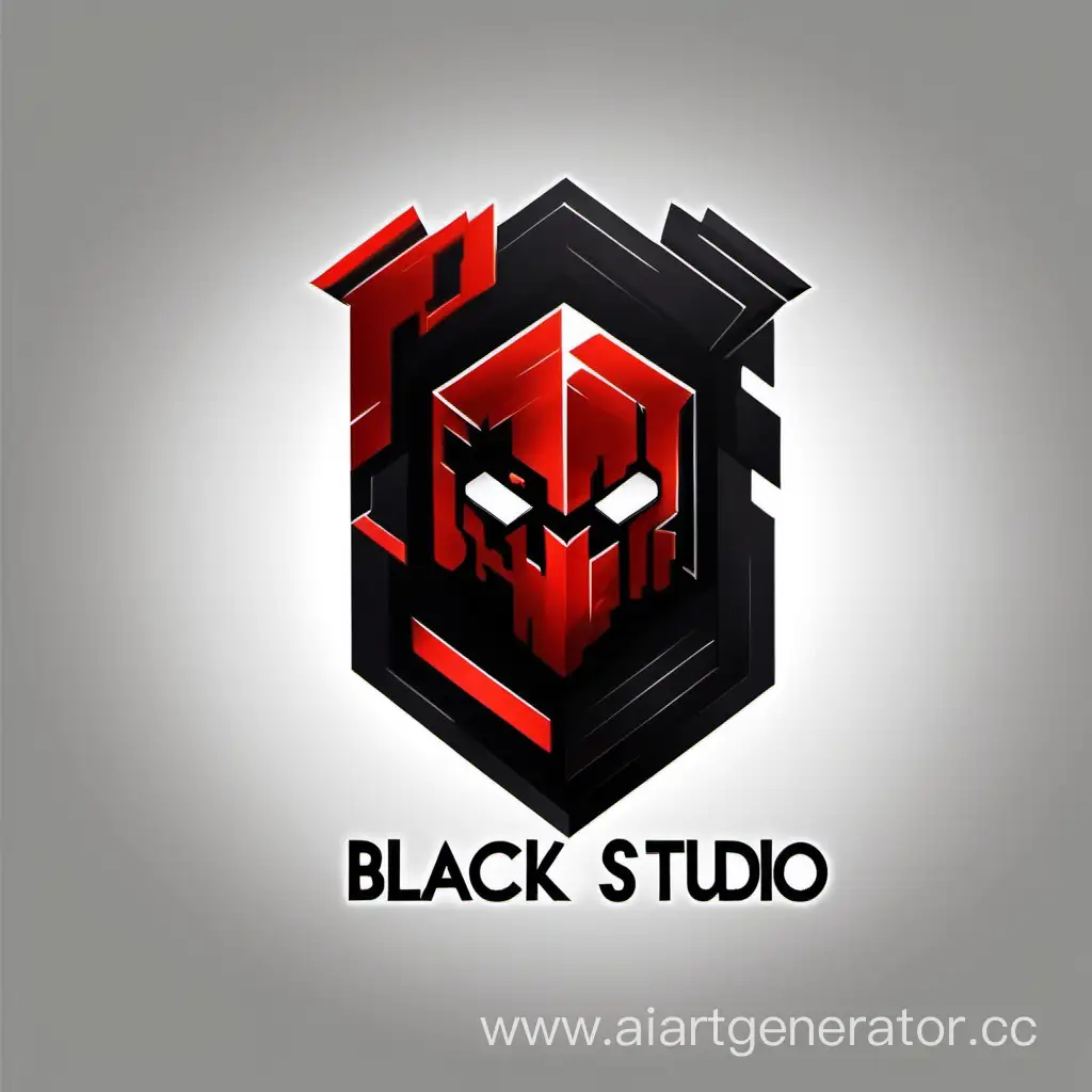 logo for game studio which is called black red studio