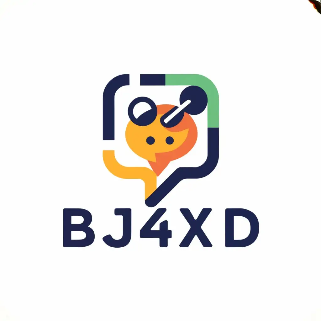a logo design,with the text "bj4xd", main symbol:chatrooms,Moderate,be used in Technology industry,clear background