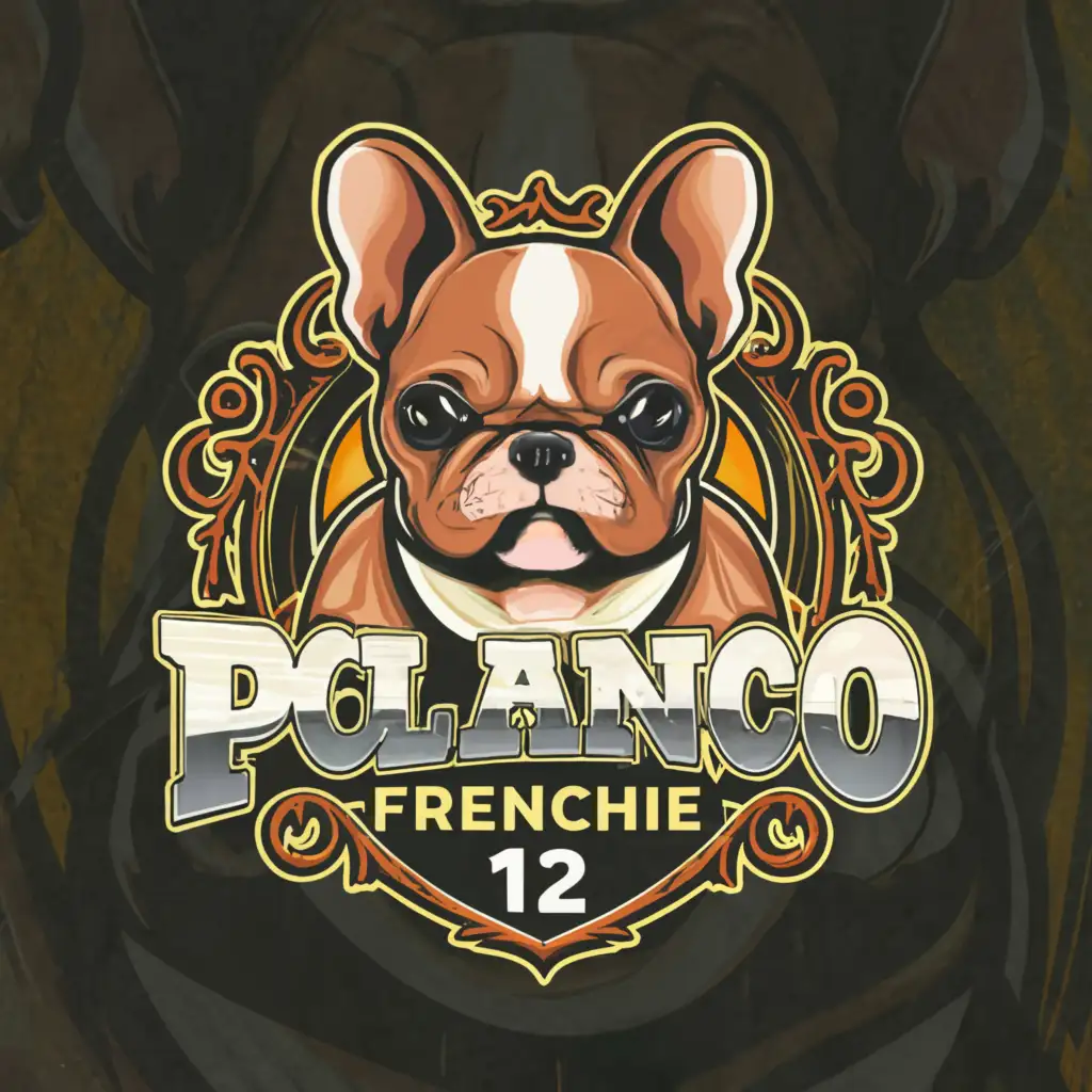 a logo design,with the text 'Polanco-Frenchie12', main symbol:frenchie,complex,be used in Animals Pets industry,clear background