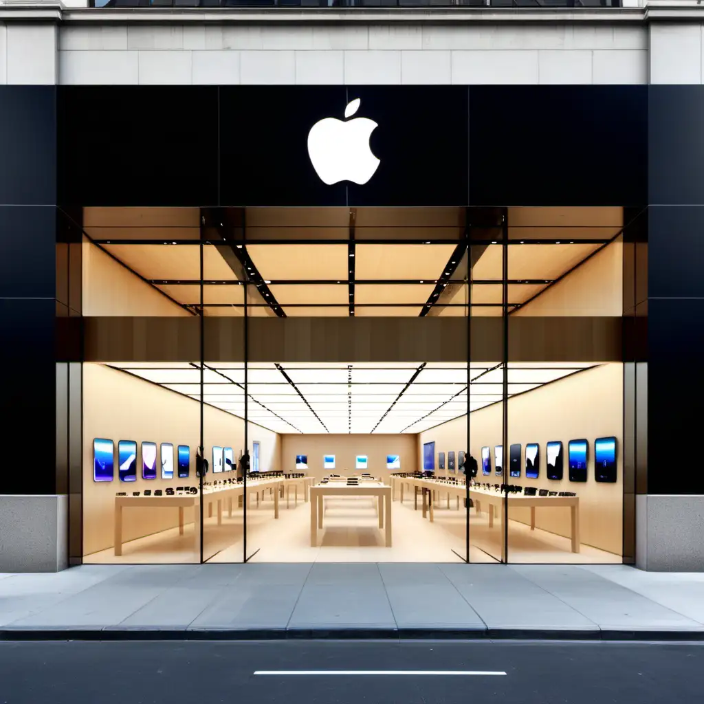 Vibrant Apple iPhone Store Display and Shopping Experience