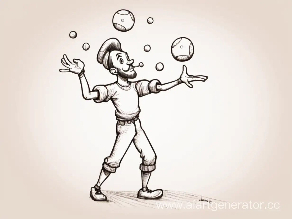 Нарисуй жонглера