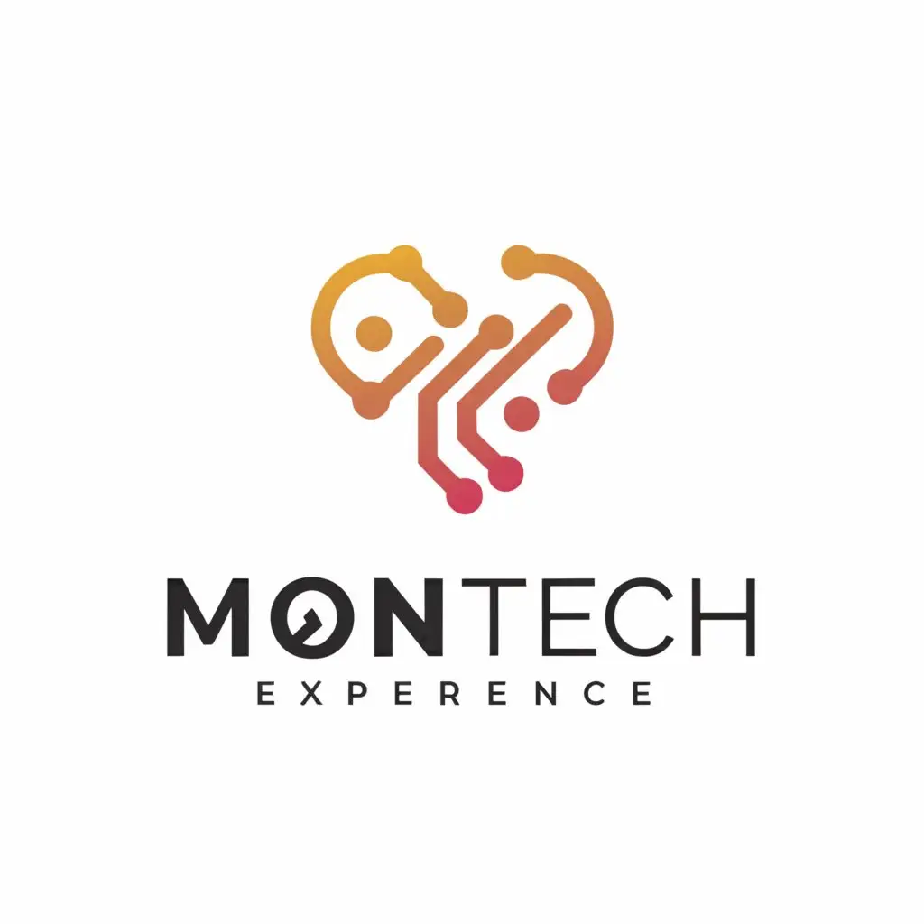 a logo design,with the text "MonTech", main symbol:Heart of Experience,Moderate,be used in Technology industry,clear background