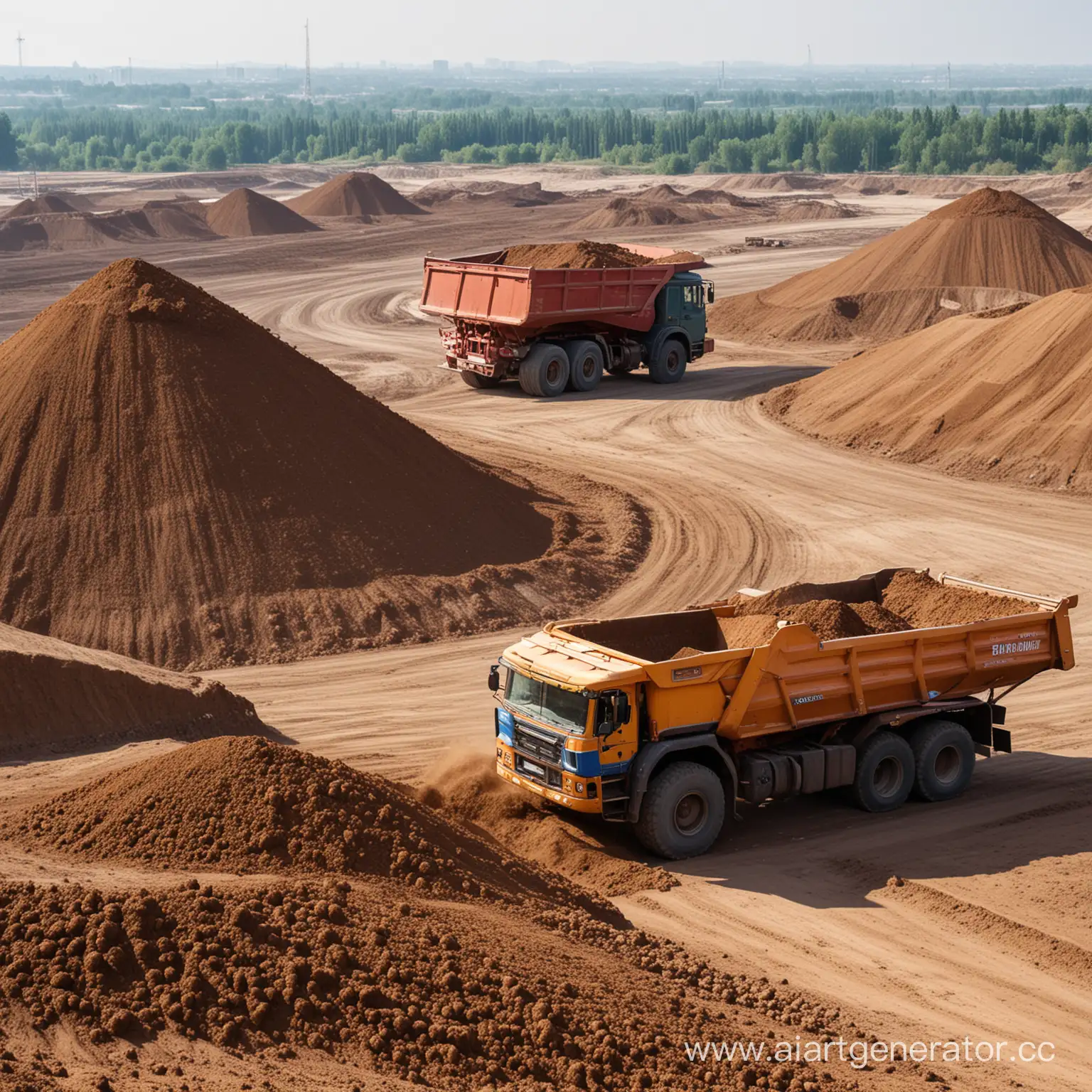 Dump-Trucks-Transporting-Soil-Realistic-Photo-of-Heavy-Equipment-in-Action