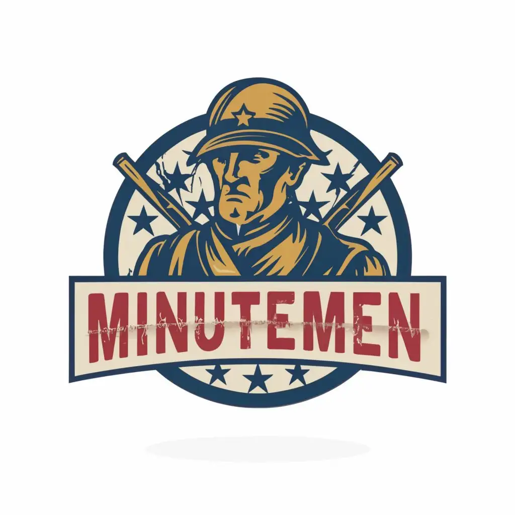 logo, American civil war soldier, with the text "Minute-men", typography, be used in Sports Fitness industry