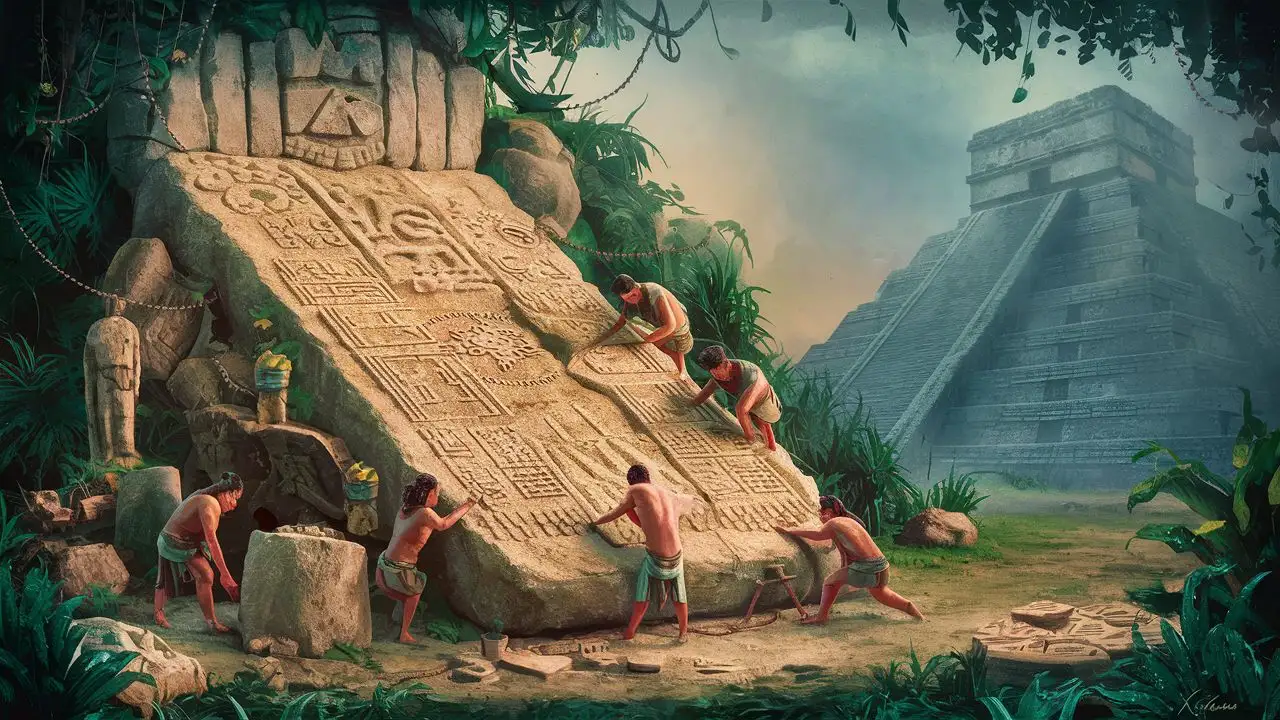 Maya Calendar Creation and Mystical Disappearance Art