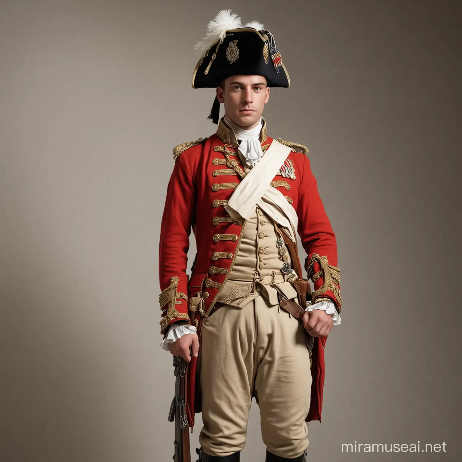 18th Century British Soldier in Full Regalia