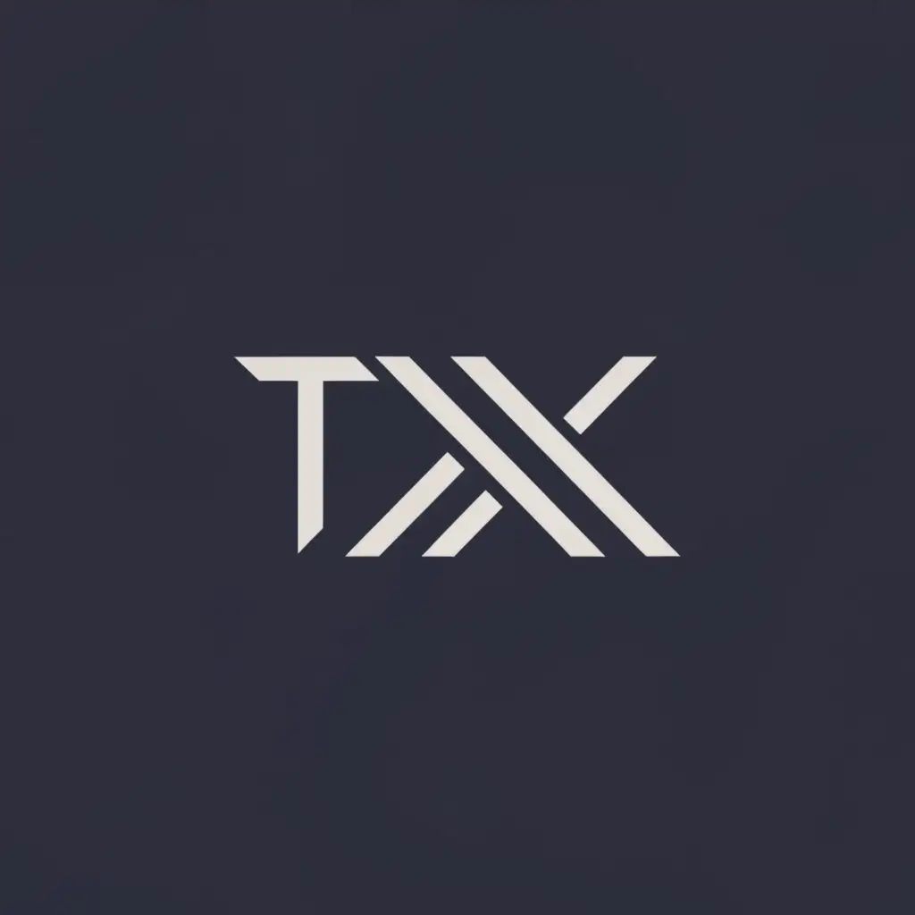 a logo design,with the text "TwinX", main symbol:TX,Minimalistic,be used in Technology industry,clear background