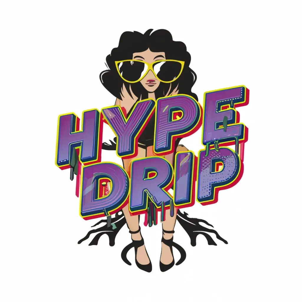 a logo design,with the text "HYPE DRIP", main symbol:outfits from movies,Moderate,be used in Retail industry,clear background
