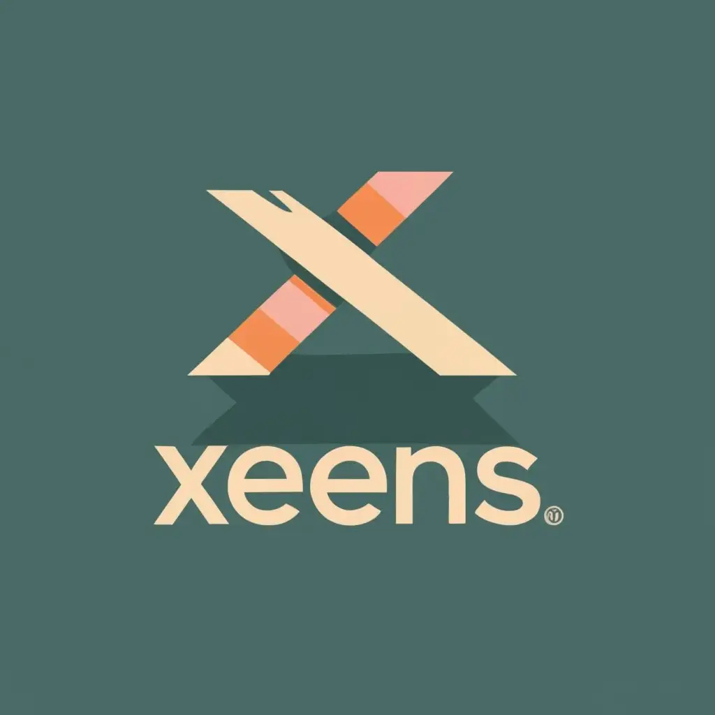 logo, Jeans, with the text "Xeens", typography