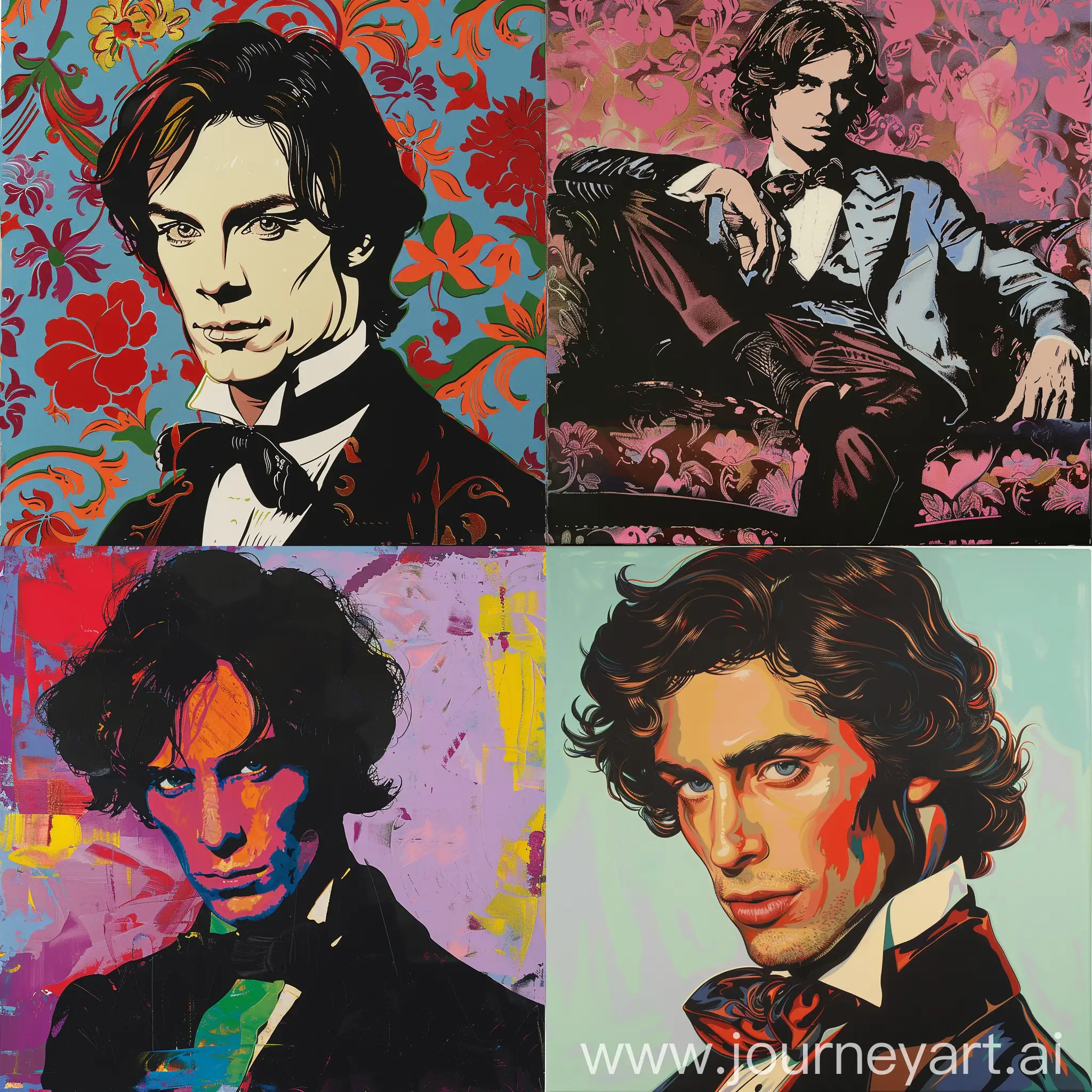 Pop-Art-Portrait-of-Dorian-Gray-with-Vibrant-Colors