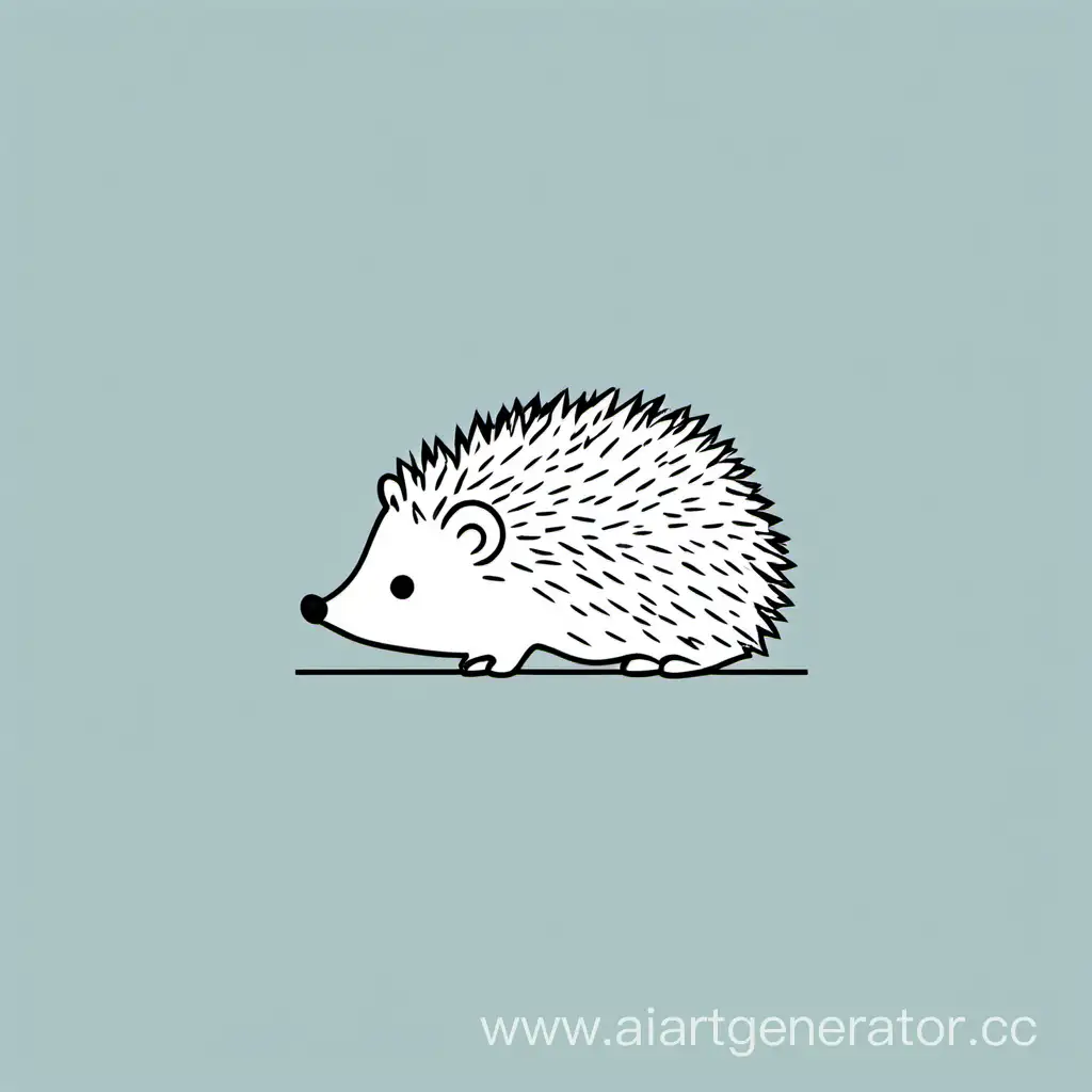 Minimalist-Hedgehog-Artwork-in-Simple-Lines-and-Shapes
