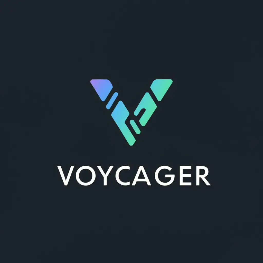 a logo design,with the text "Voyager", main symbol:Voyager,Minimalistic,be used in Technology industry,clear background