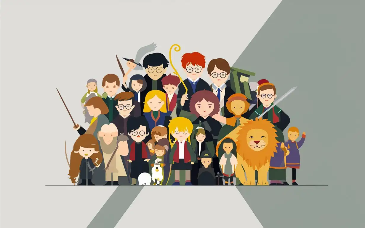 Minimalist-Fusion-of-Famous-Fandoms-Harry-Potter-The-Hobbit-Narnia-and-More-Unite