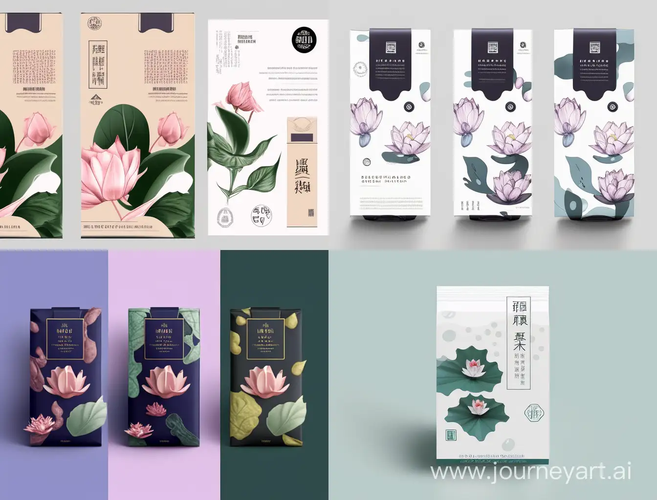 Botanical-Beauty-Unveiling-Herbal-Plant-Packaging-Design-with-Snow-Lotus-and-Soapberry-Shampoo