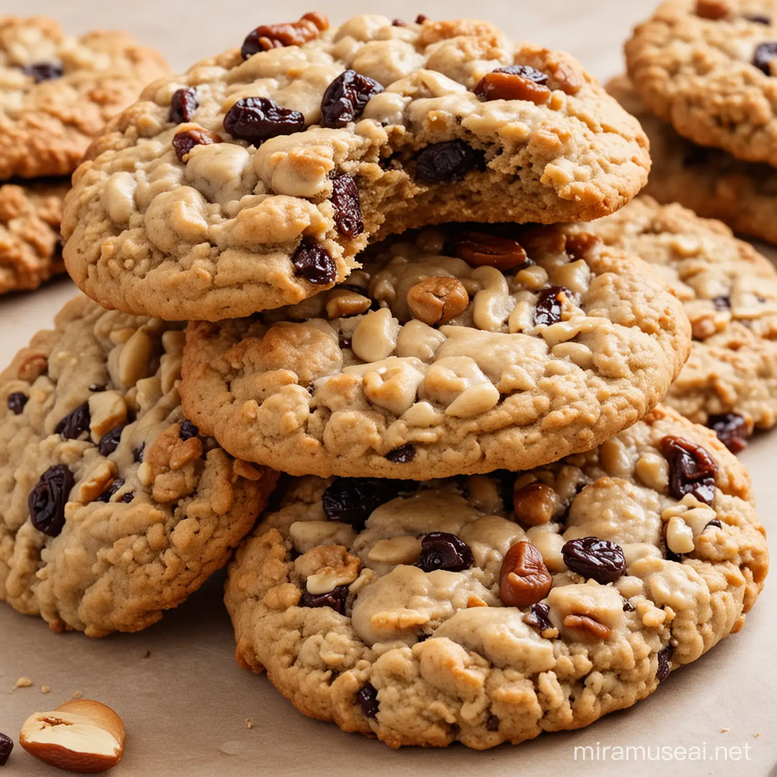 Homemade Oatmeal Raisin and Nuts Cookies