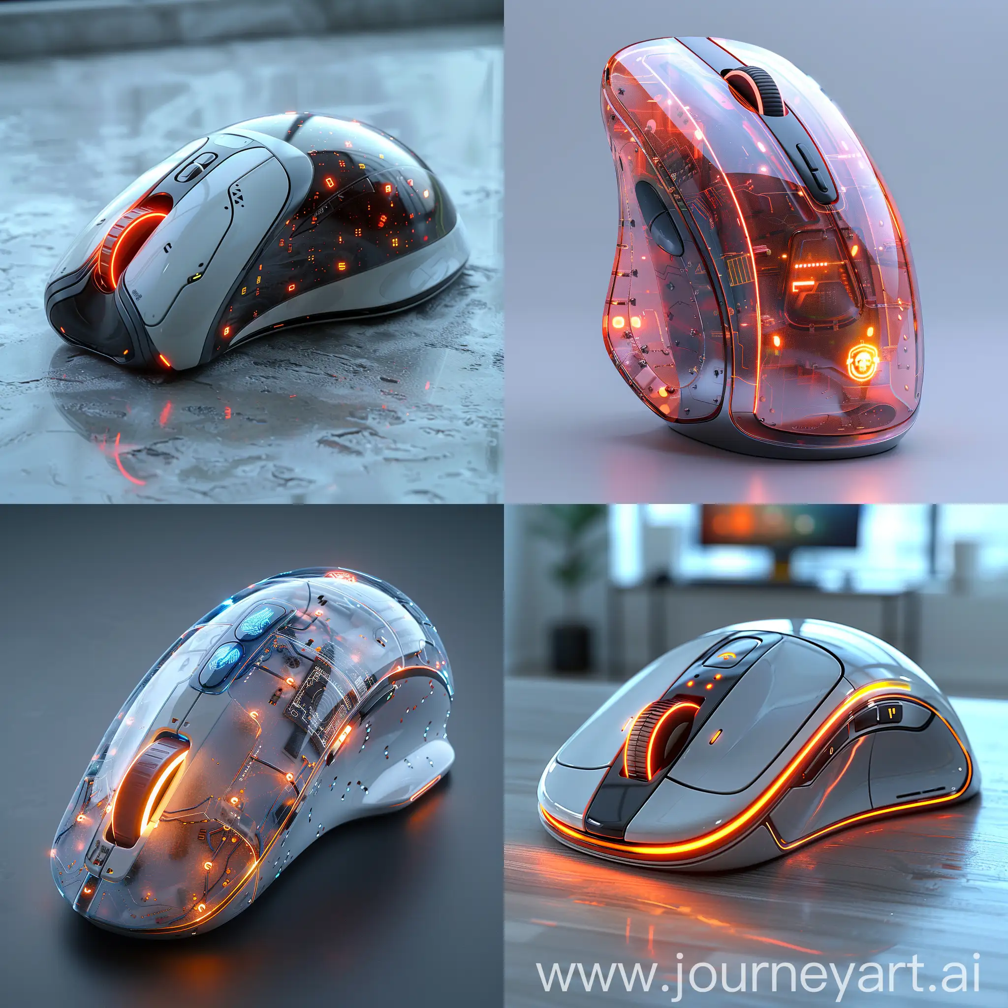 Futuristic-PC-Mouse-with-Holographic-Display-and-Biometric-Sensor
