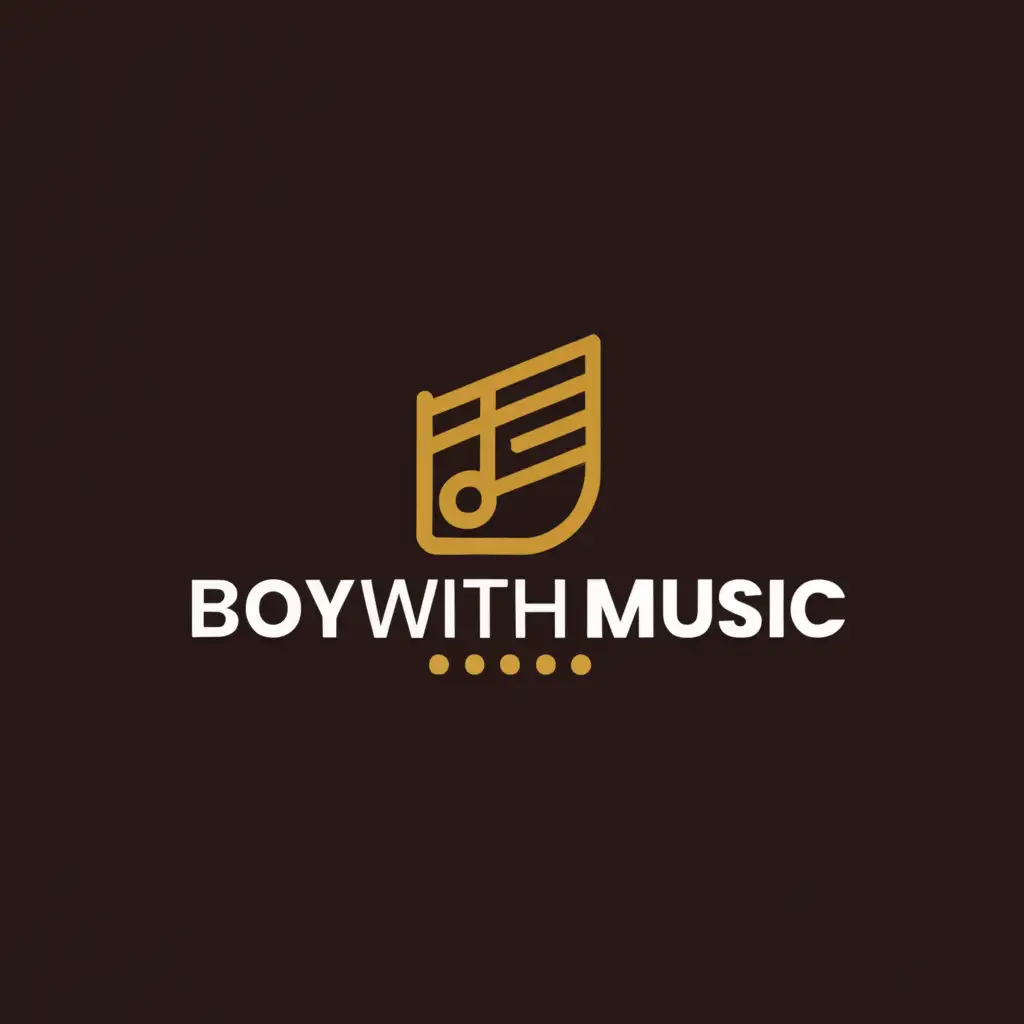a logo design,with the text "boywithmusic", main symbol:normal,Moderate,be used in Entertainment industry,clear background