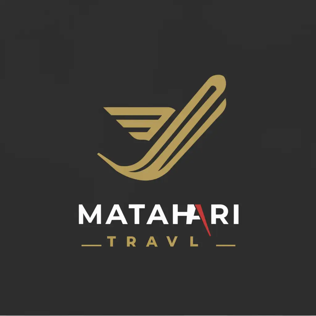 a logo design,with the text "Matahari Travel", main symbol:airplane,Minimalistic,be used in Travel industry,clear background