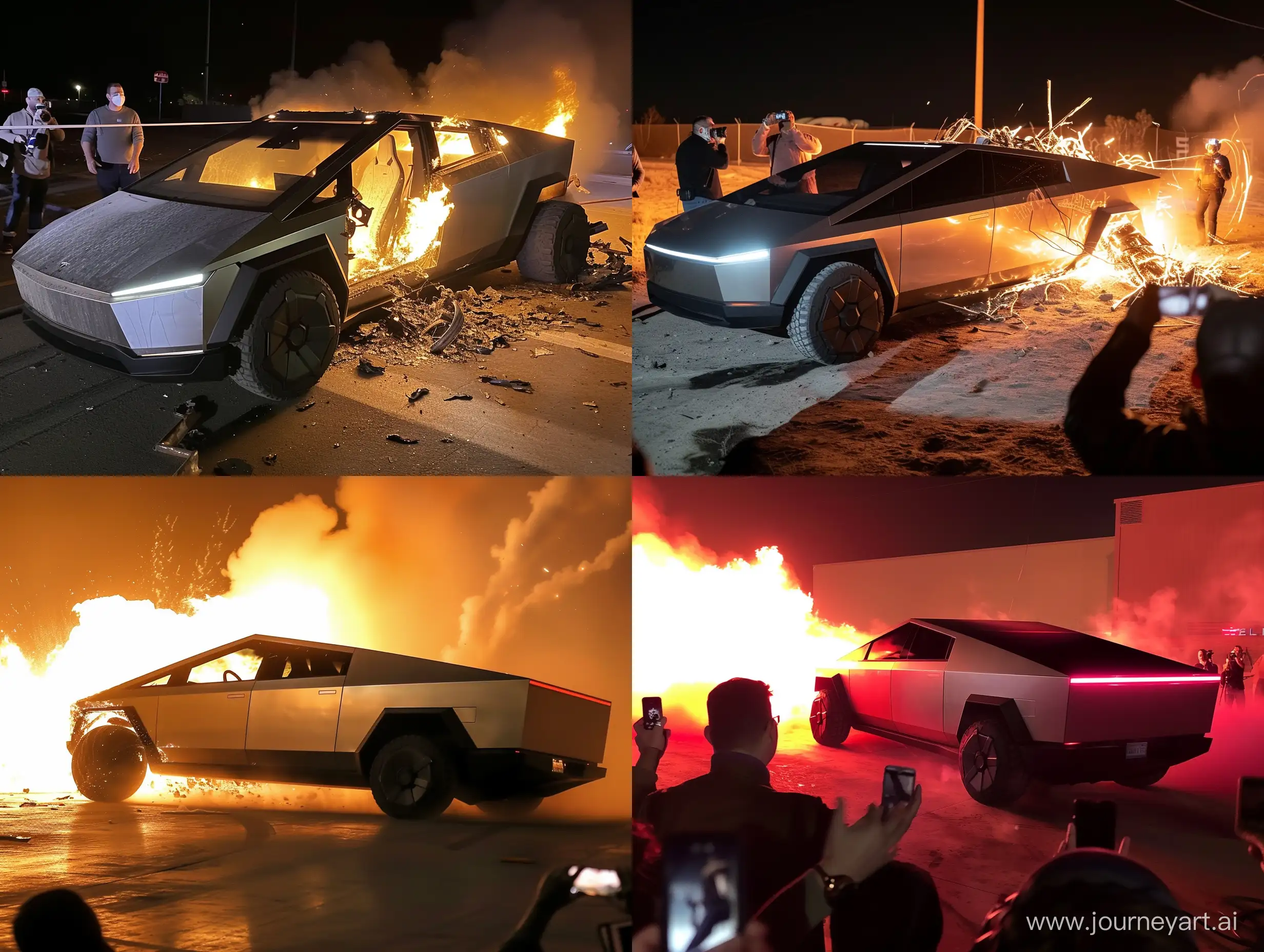 Unexpected-Tesla-Cybertruck-Explosion-Captures-Shocking-Reactions