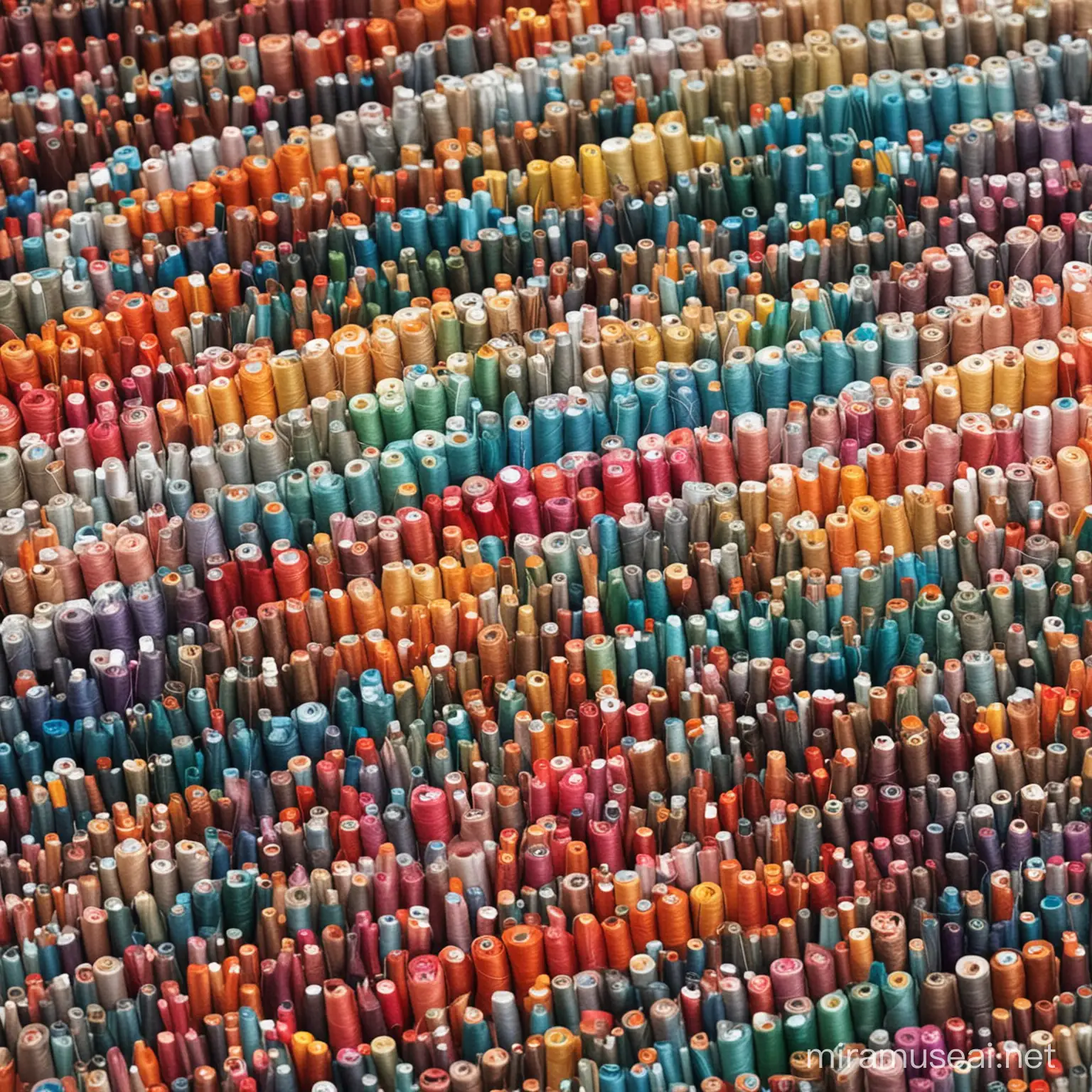 Vibrant Thread Art A Multicolored Sewing Extravaganza