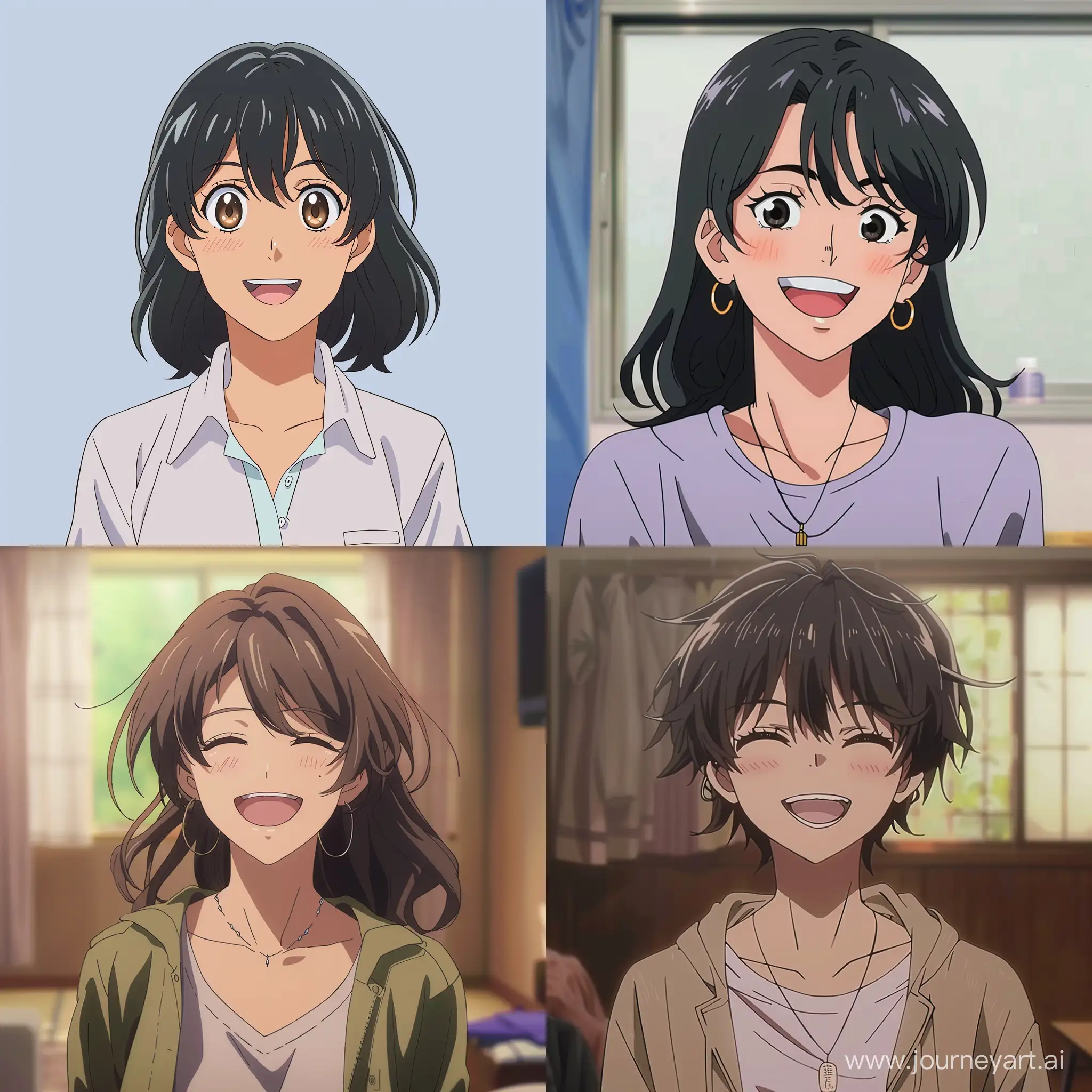 Anime character showing a casual expression, smiling