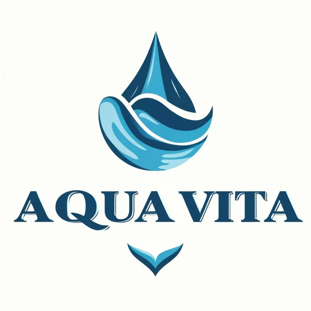 logo, Water, with the text "Aqua Vita", typography