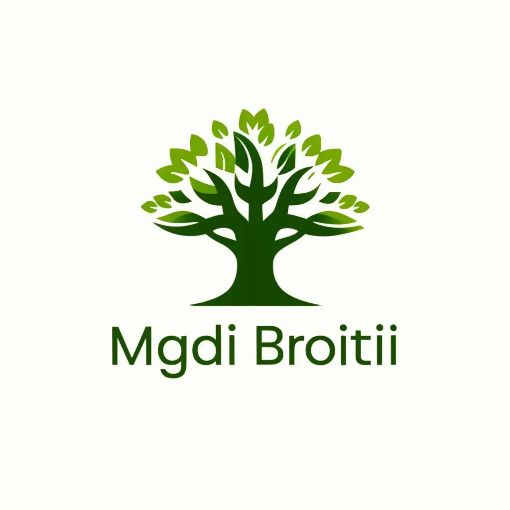a logo design,with the text "MAGDI BRIOTII", main symbol:briotti tree,Moderate,clear background