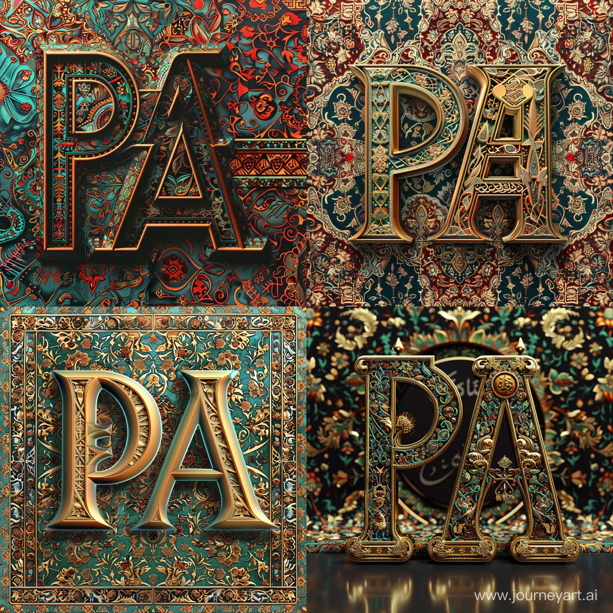 Magnificent-3D-PA-Logo-with-Iranian-Cultural-Patterns