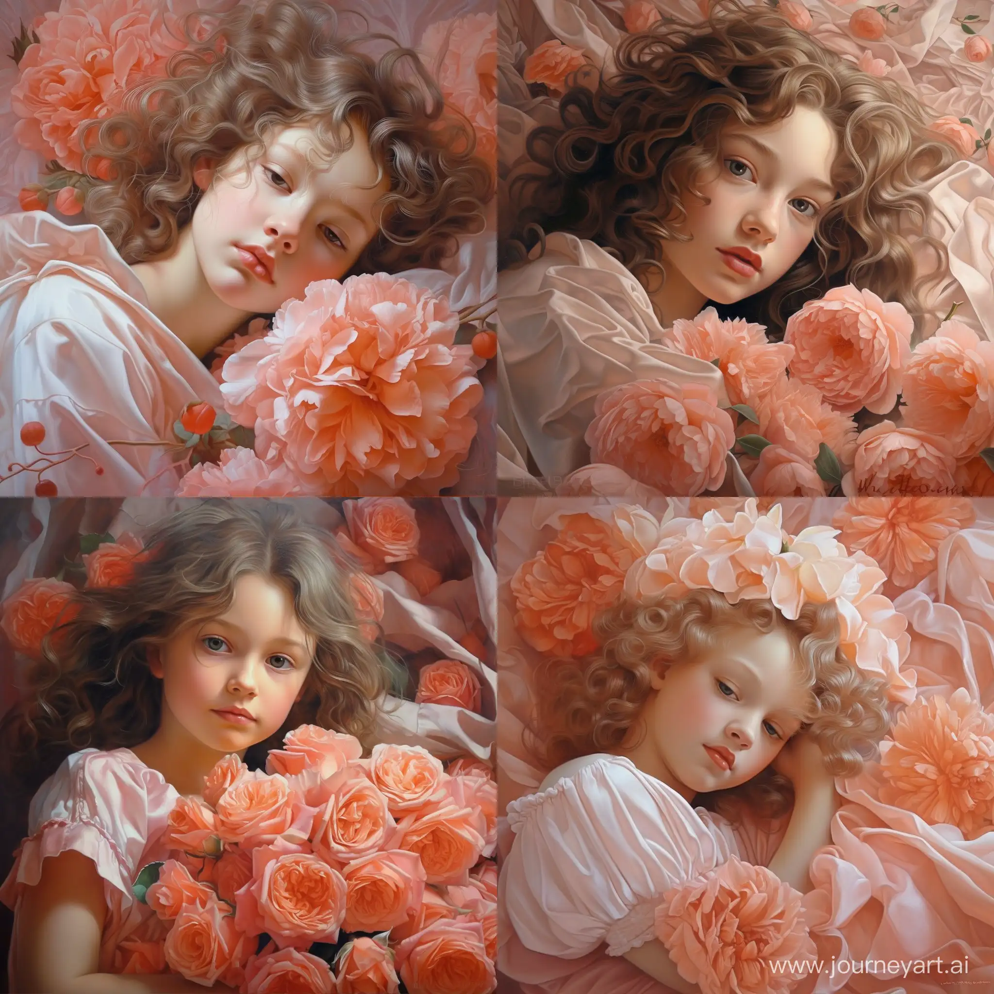 express tenderness)))fantastically beautiful, many small details, expression, photorealism, in peach tonesичность, в персиковых тонах