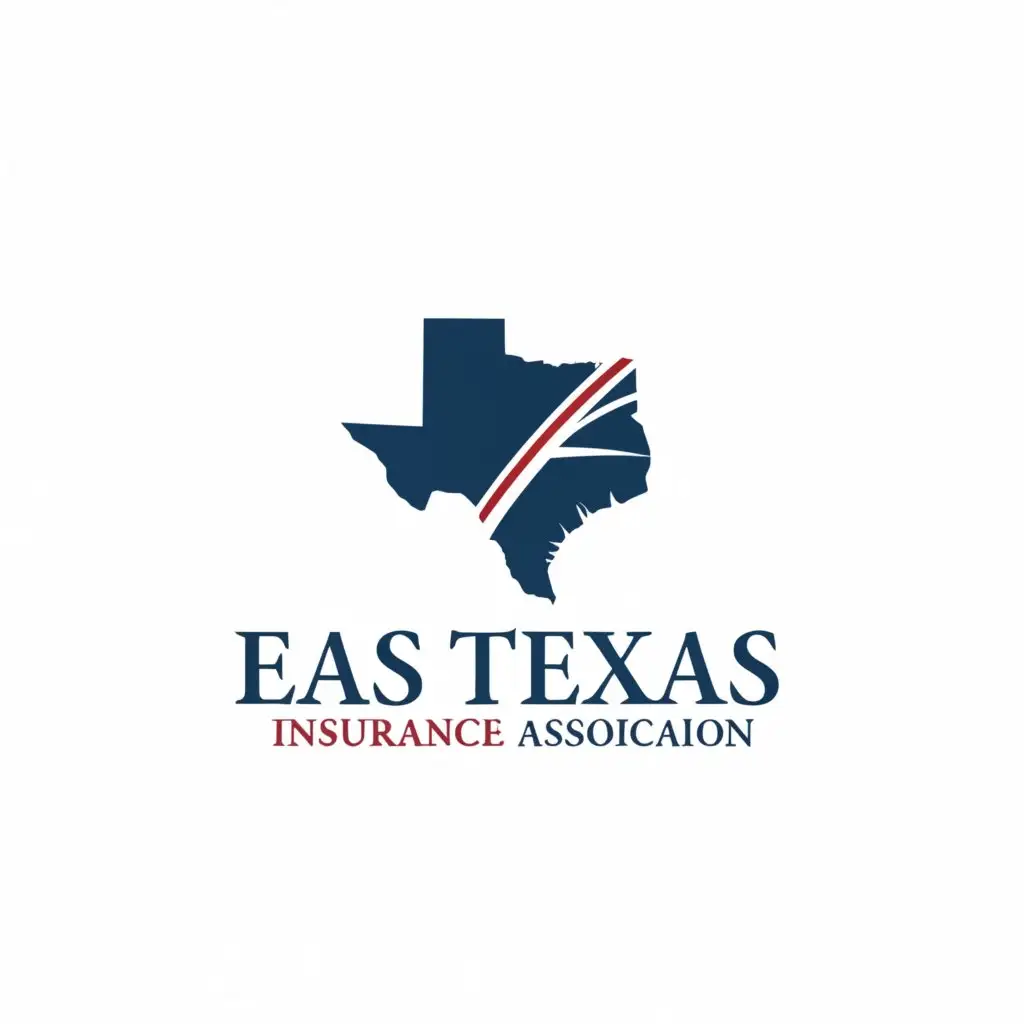a logo design,with the text "East Texas Insurance Association", main symbol:Texas,Minimalistic,be used in Finance industry,clear background