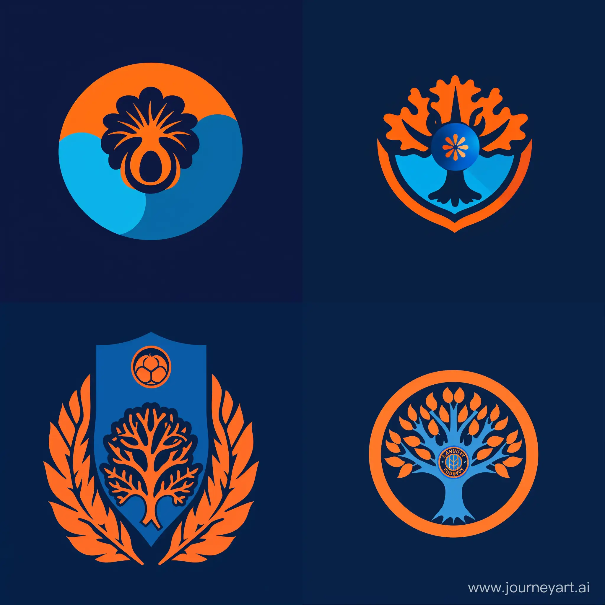 Dynamic-Blue-and-Orange-Soccer-Team-Logo-with-Majestic-Chestnut-Tree-Symbol