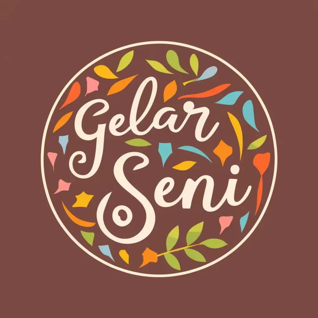logo, GELAR SENI, with the text "GELAR SENI", typography, be used in Events industry, colorful