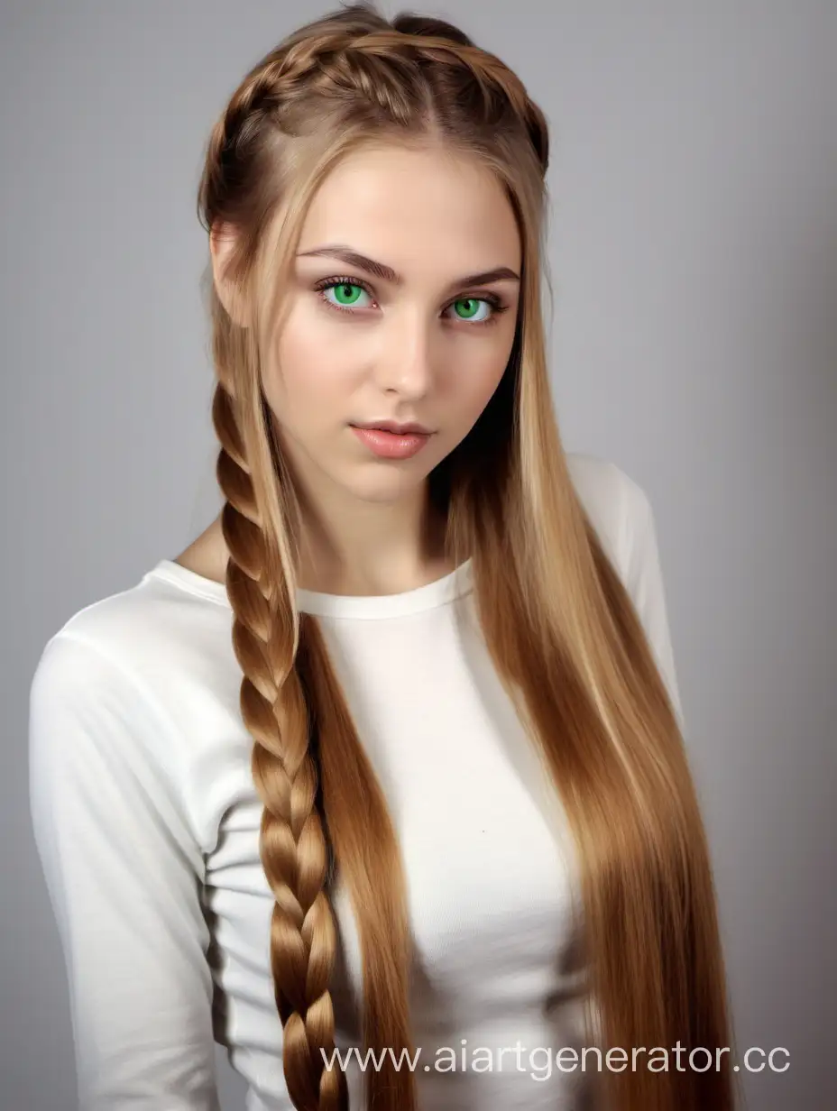 Оче сексуальная Девушка француженка русского происхождения с длинными прямыми светлыми волосами с зелыными глазами сдела длинный русый косы 