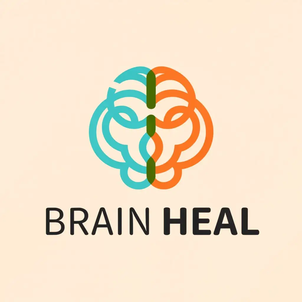 a logo design,with the text "BRAIN HEAL", main symbol:BRAIN AND MENTAL HEALTH,Moderate,clear background