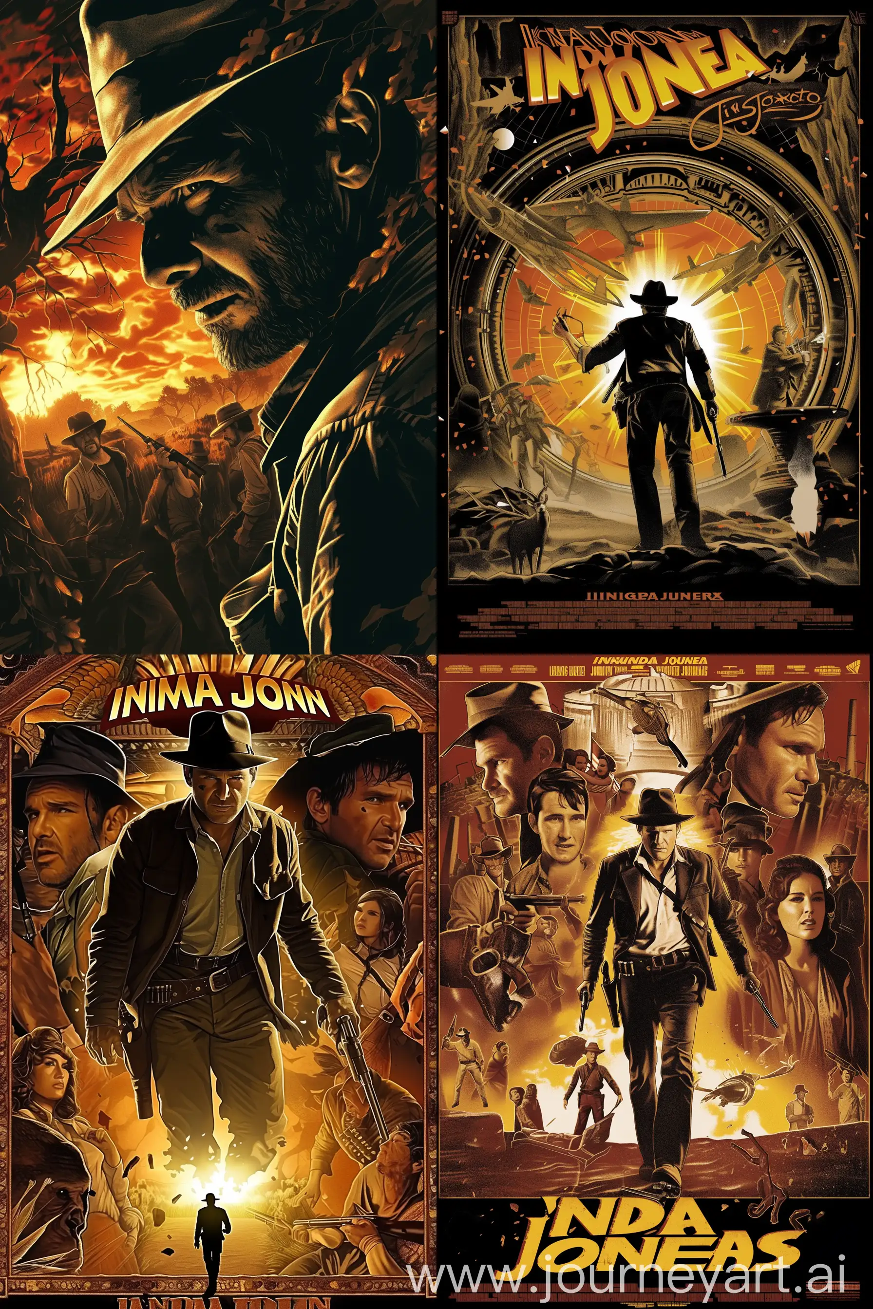 Indiana-Jones-Adventure-Poster-Art-in-Raw-Style