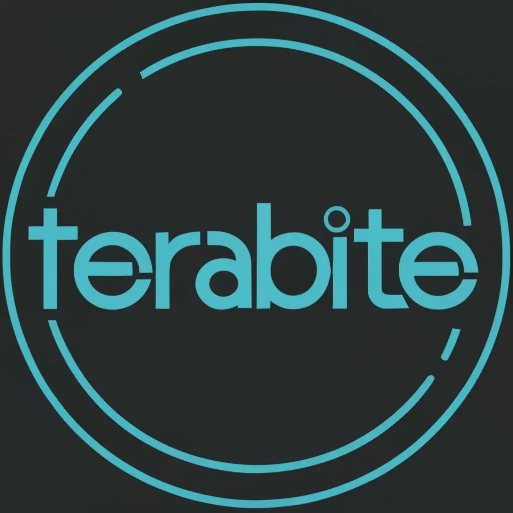 logo, web developer , with the text "Terabite", typography, be used in Internet industry