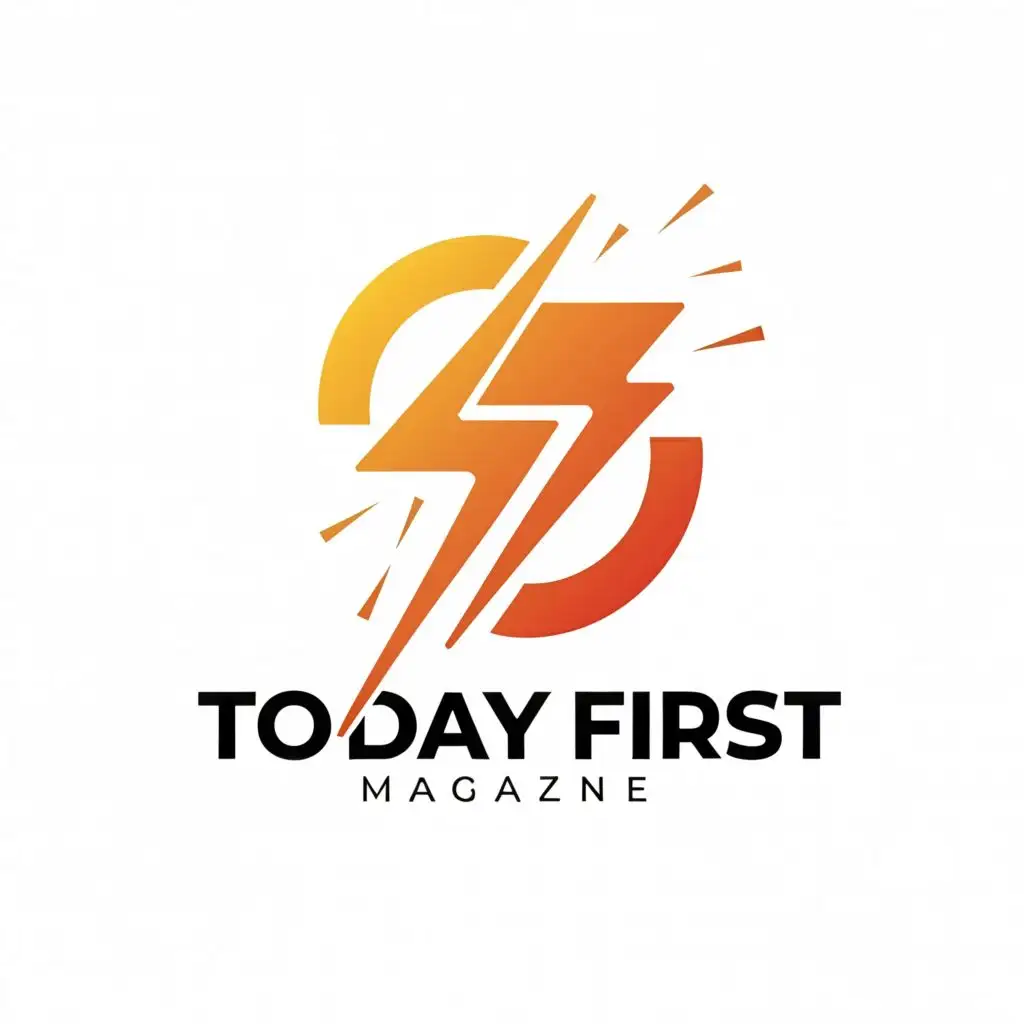 a logo design,with the text "Today First Magazine", main symbol:Combination logo including symbol and typography,Moderate,be used in Technology industry,clear background