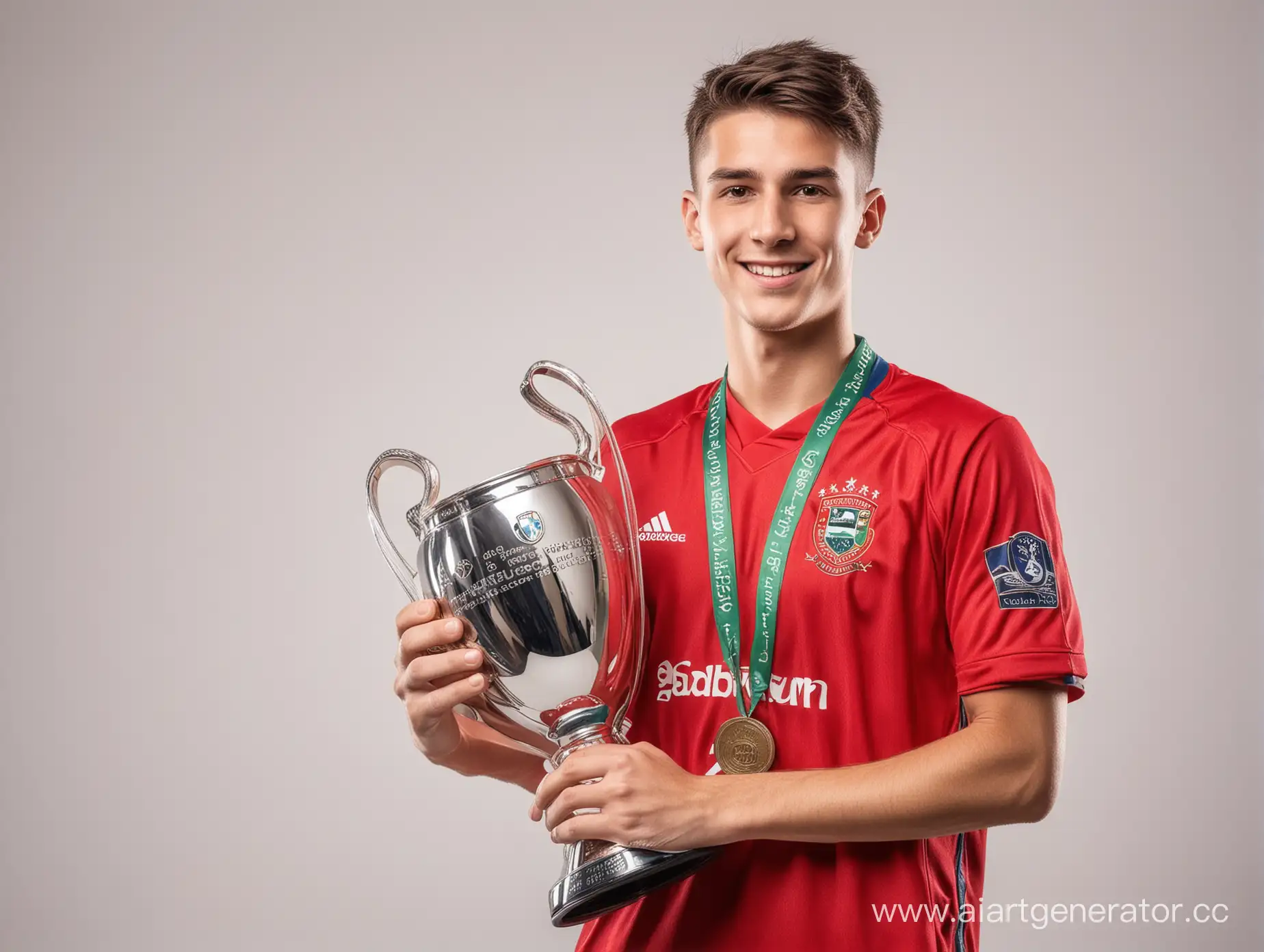 Young-Soccer-Star-Celebrates-Victory-with-Champions-Cup-on-White-Background