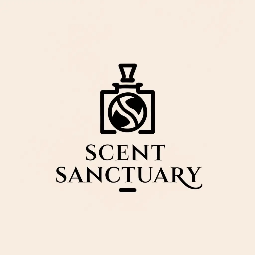 a logo design,with the text "Scent Sanctuary", main symbol:fragrance,Minimalistic,clear background