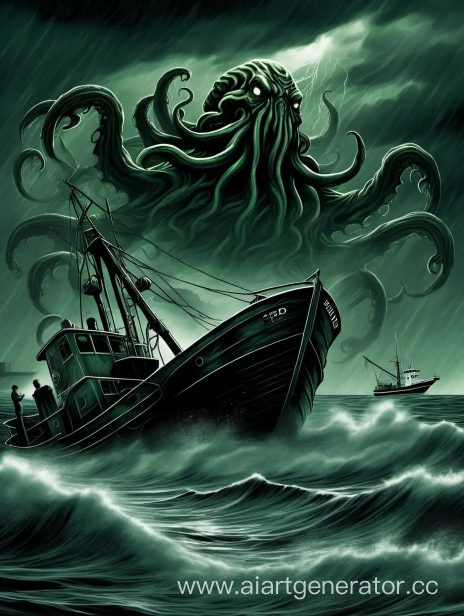 Cthulhu-Emerges-Dark-Storm-and-Fishing-Trawler
