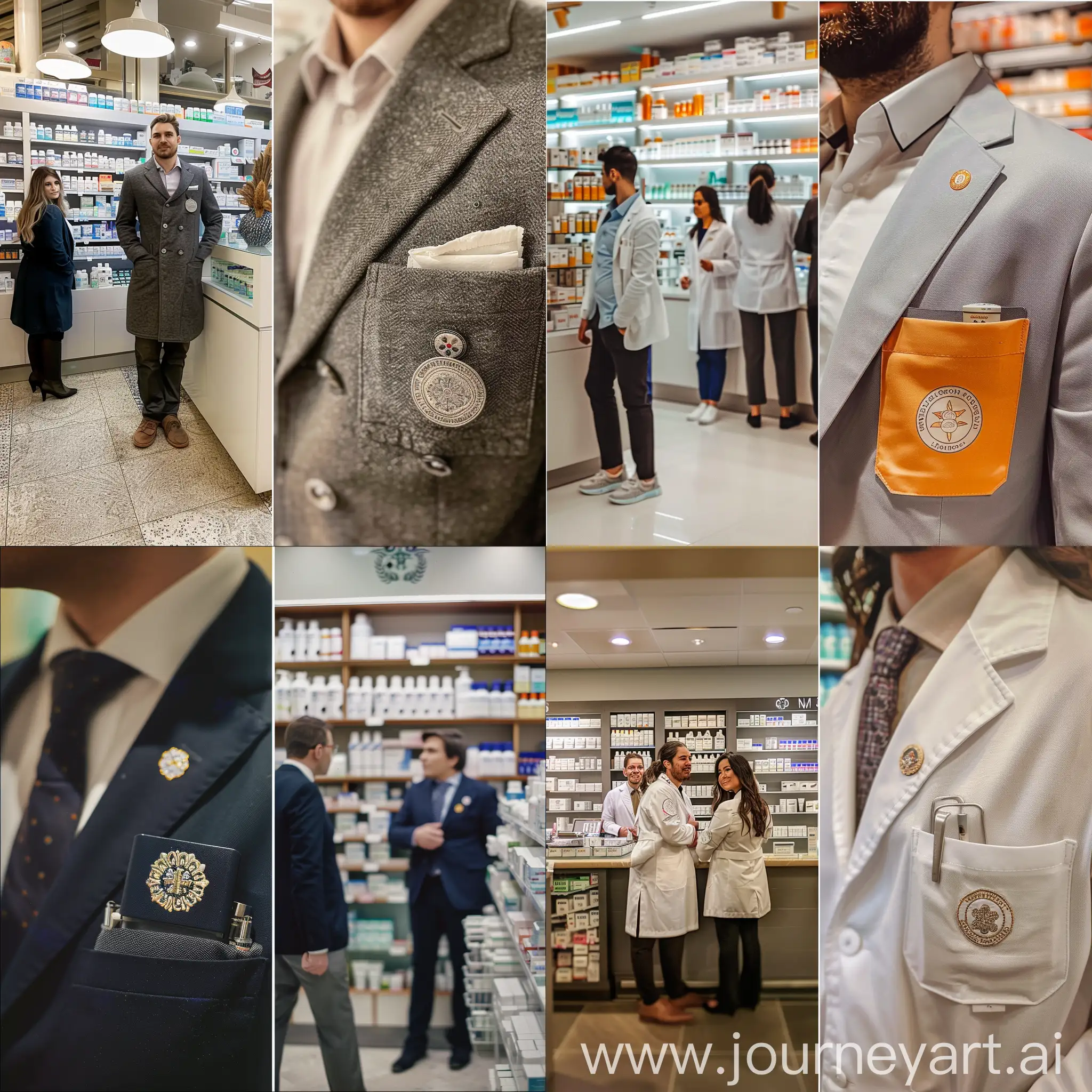 a picture of the inside of the pharmacy with staff, the logo on the coat pocket should be the picture I added