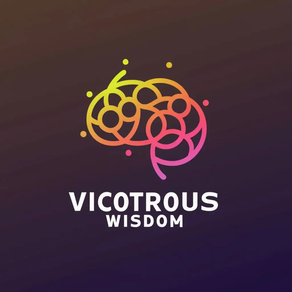 a logo design,with the text "Victorious Wisdom", main symbol:Brain,Moderate,clear background