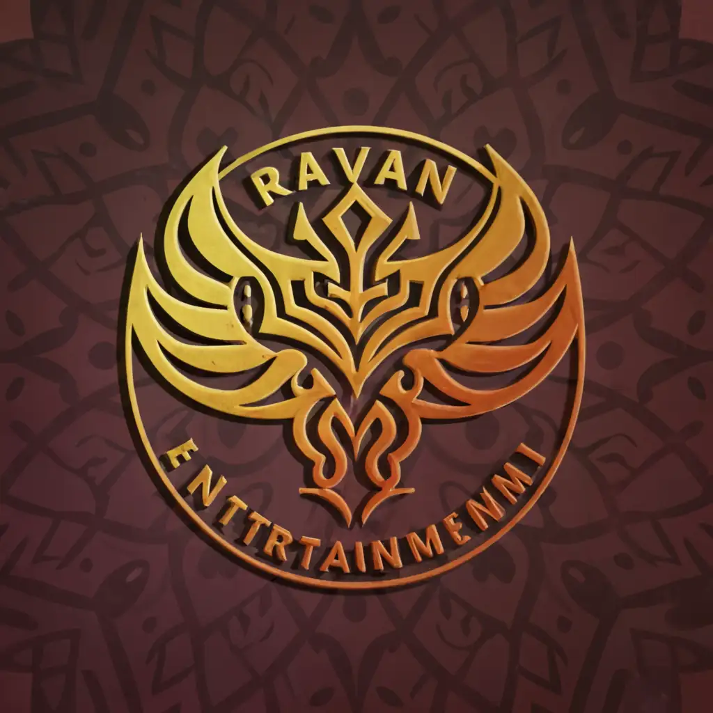 a logo design,with the text 'Ravan Entertainment', main symbol:Ravan,complex,be used in Entertainment industry,clear background