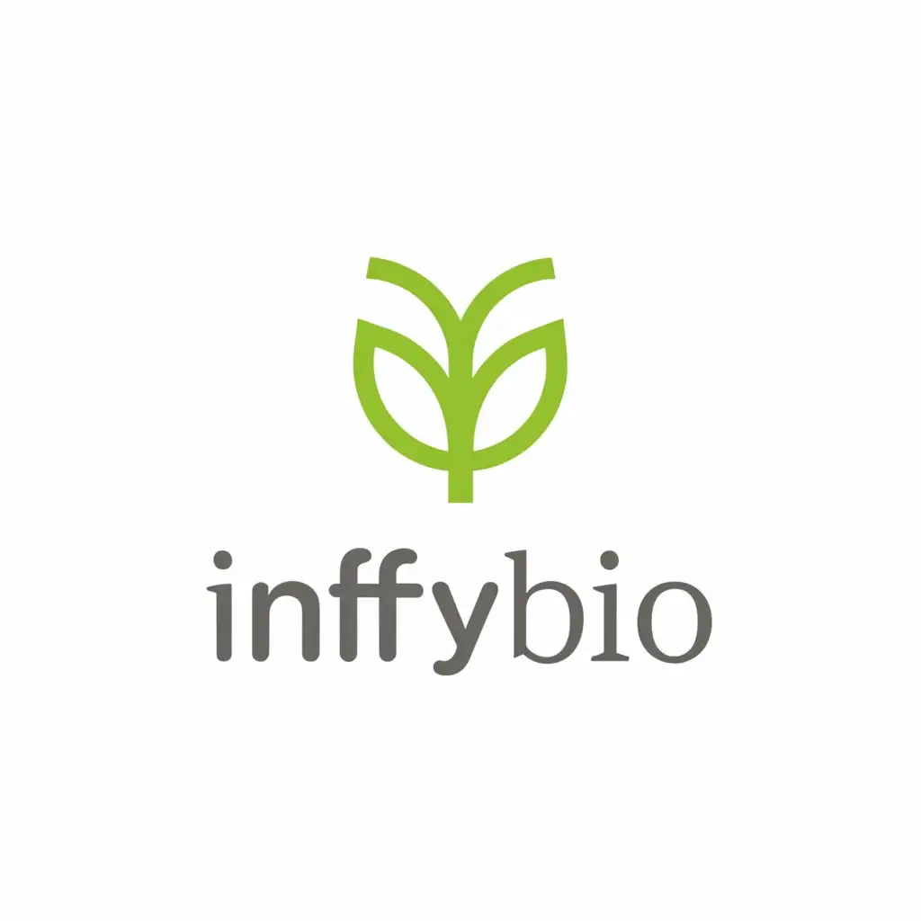 a logo design,with the text "infyBio", main symbol:plant,Minimalistic,be used in Technology industry,clear background