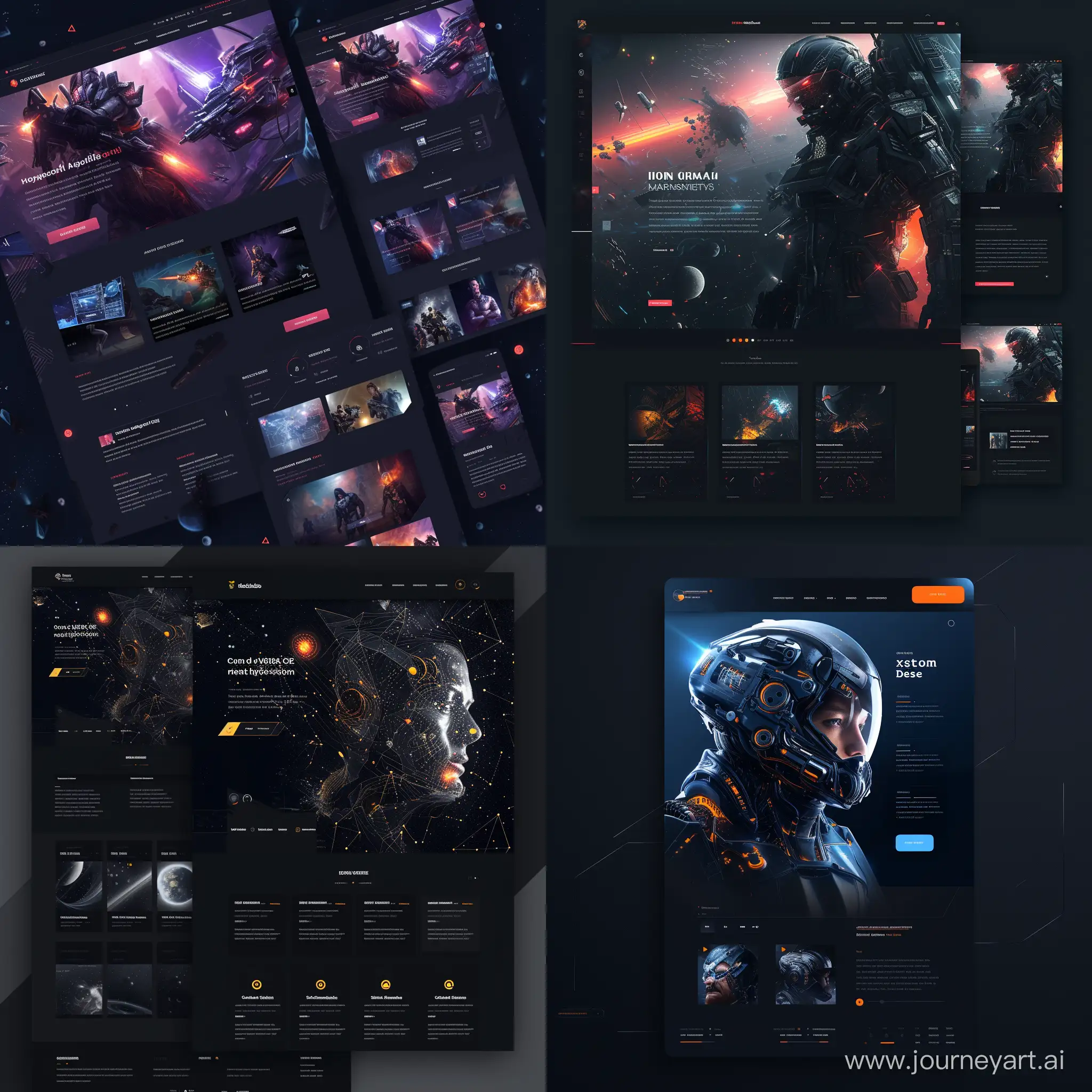 landing page design, futuristic, highly detailed, sharp, featured on Dribbble