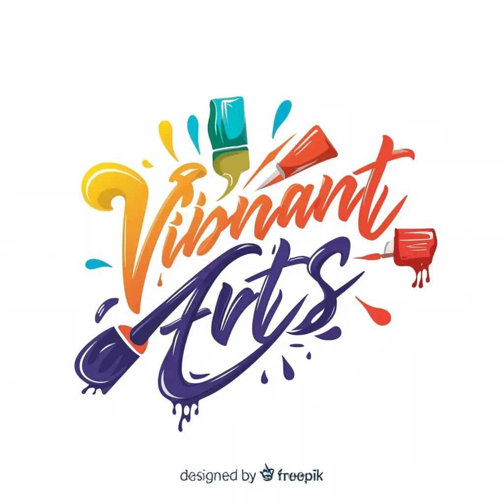 a logo design,with the text 'vibrant arts', main symbol:arts,Moderate,clear background
