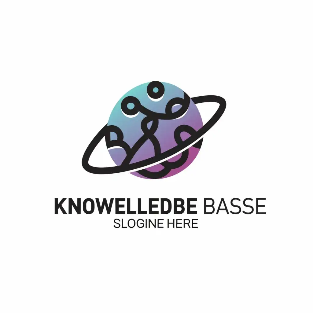 a logo design,with the text "Knowledge Base", main symbol:simple planet, be used in Saas software as a service