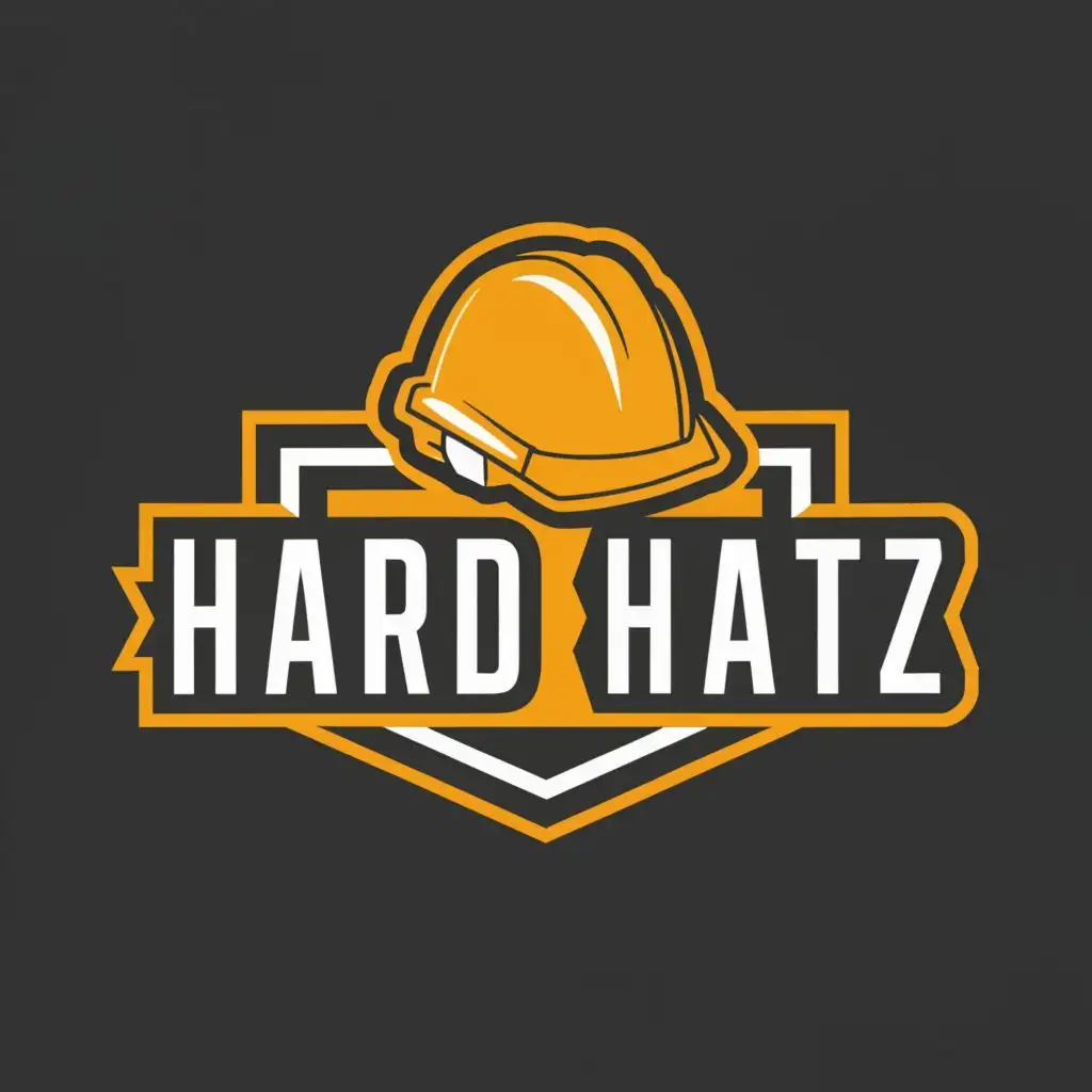 a logo design,with the text "HARD HATZ", main symbol:Hard Hat,Moderate,be used in Construction industry,clear background