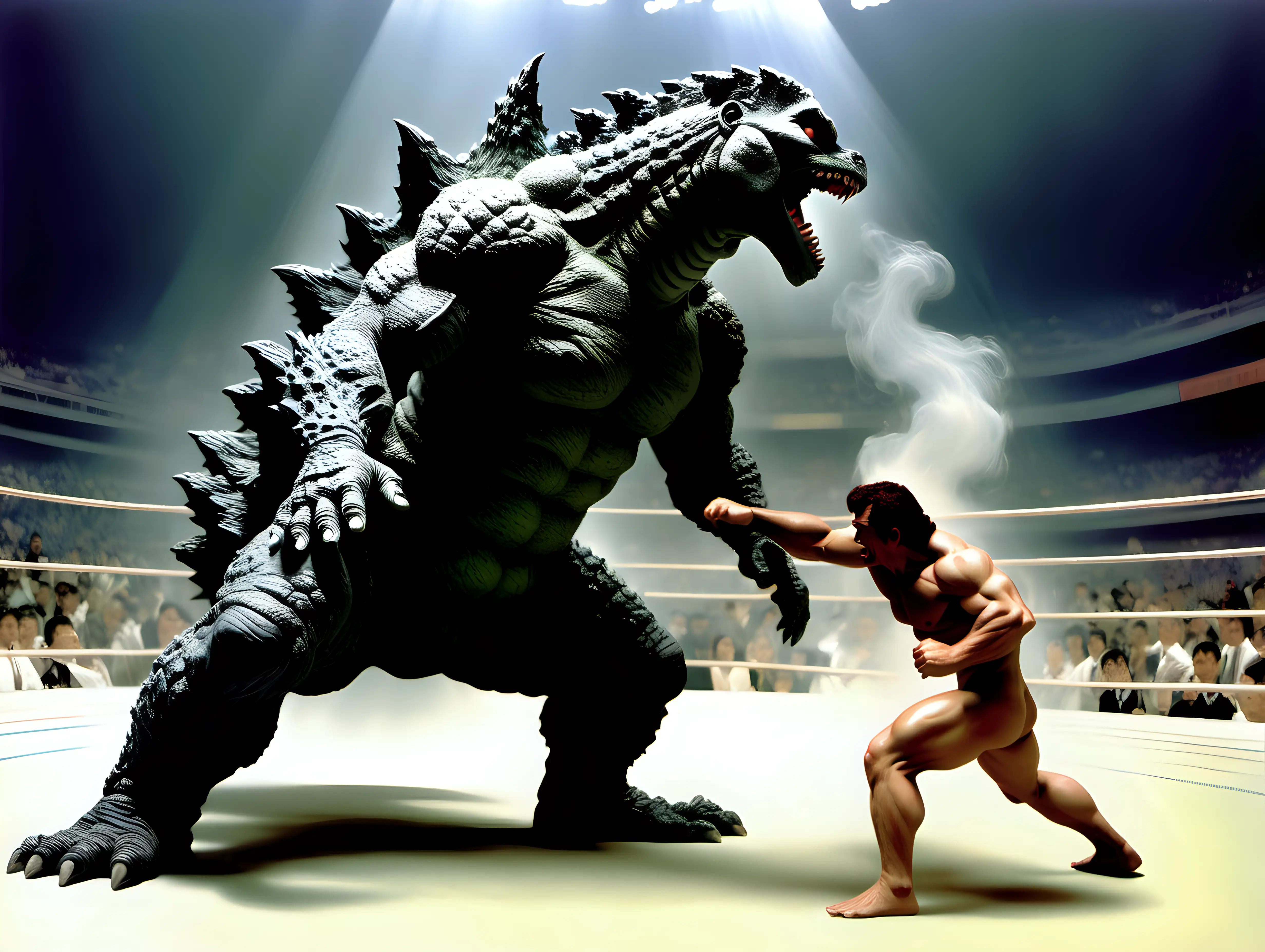 Troll Wrestler vs Godzilla in Epic Tokyo Dome Showdown