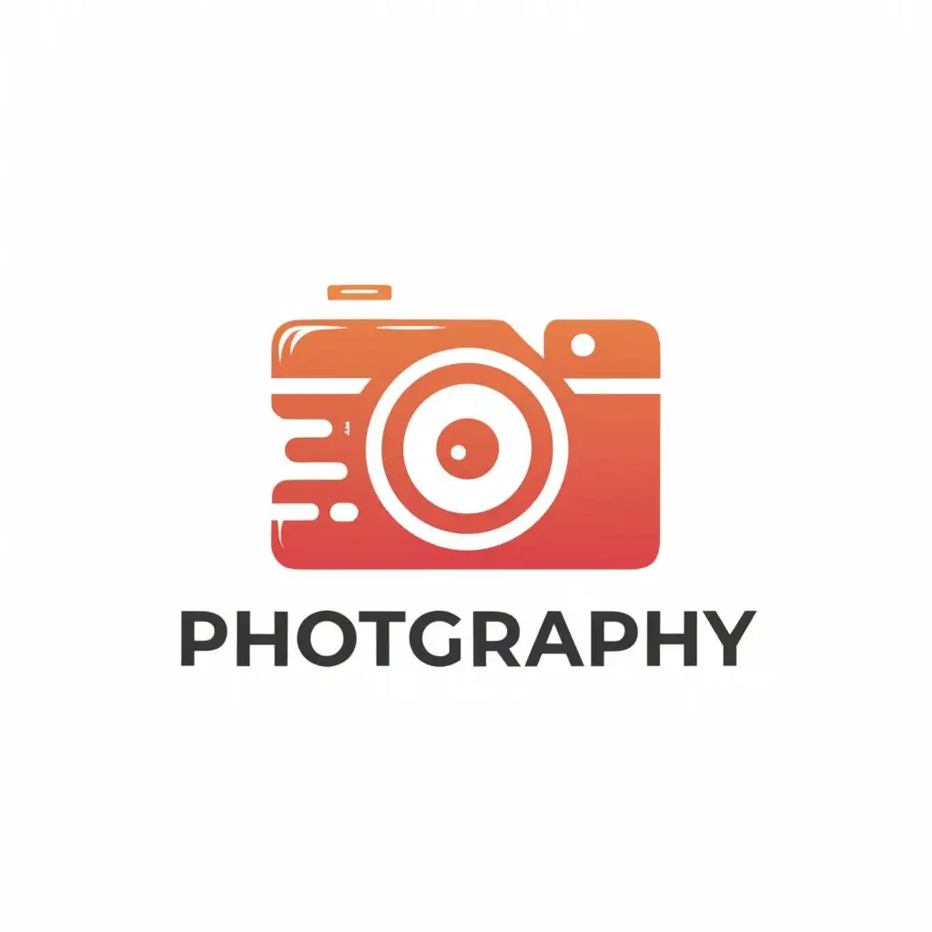 a logo design,with the text "photography, eye catching logo", main symbol:camera,Moderate,clear background
